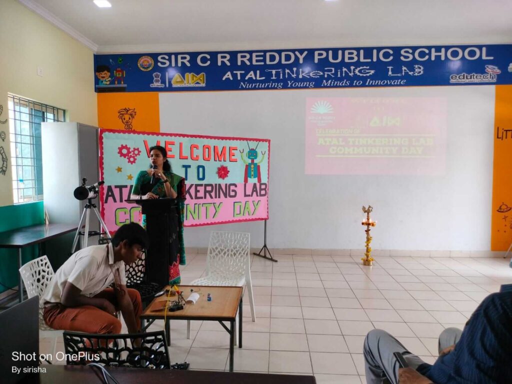 Atal Tinkering Lab at Sir C.R. Reddy School with students exploring innovation