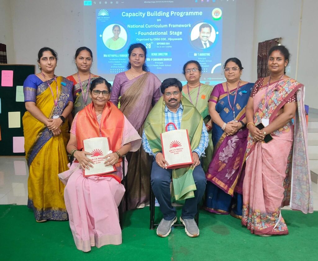 Teachers attending a capacity building program at Sir C.R. Reddy School